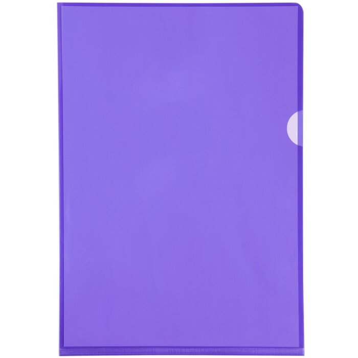 Filete documente Exacompta Cristal, PVC lucios, 130µ, DIN A4, violet, 100 bucăți
