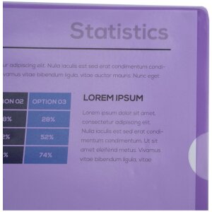 Filete documente Exacompta Cristal, PVC lucios, 130µ, DIN A4, violet, 100 bucăți