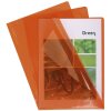 Huse de fișiere Exacompta DIN A4, PVC lichid 130µ, portocaliu, pachet 100 buc.