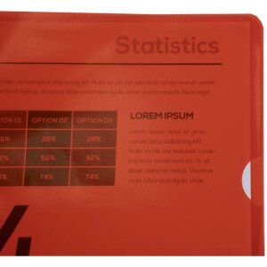 Huse de fișiere Exacompta 130µ DIN A4 roșu, PVC lucios, 100 buc.