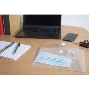 Pachet cu 5 huse de prospect cu închidere prin clești, PP 24x18 cm, colorate separat