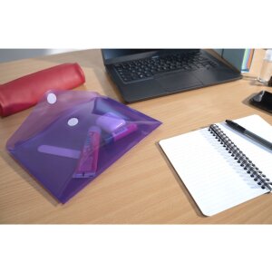 Pachet cu 5 huse de prospect cu închidere prin clești, PP 24x18 cm, colorate separat