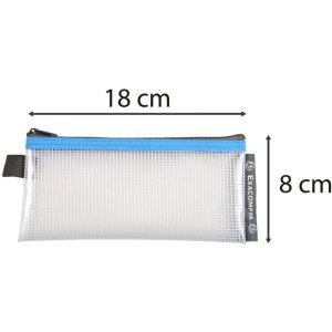 Exacompta 34110E Geantă EVA cu fermoar 8x18cm culori asortate