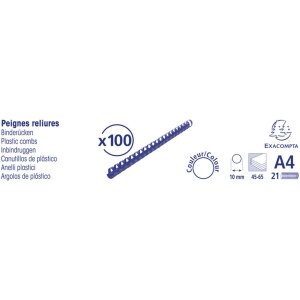 Exacompta 75301E Bindespiralen 10 mm 21 Ringe für...