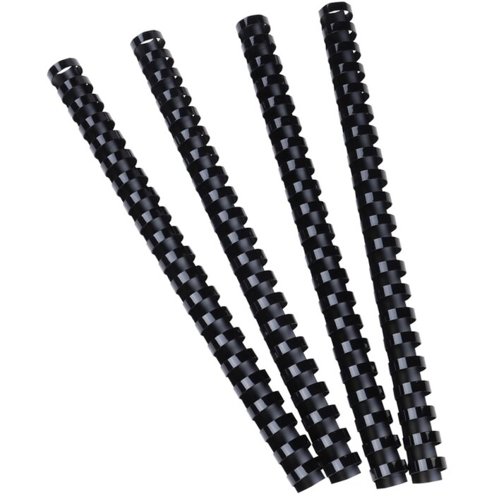 Exacompta Cutie cu 100 Spirale PVC 16 mm pentru DIN A4 Negru