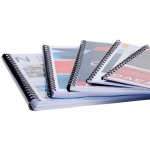 Spirale Exacompta 75701E 25 mm PVC, negru, pentru A4/A3 orizontal, 100 buc.