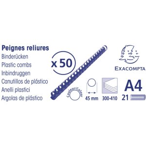 Exacompta 75901E 50er Pack Bindespiralen 45mm PVC...