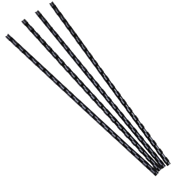 Exacompta 76101E Spirale legare PVC 6mm A4 Negru - 25 buc
