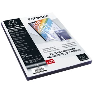 Exacompta Einbanddeckel PVC 300µ DIN A4 Kristall...