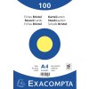 Exacompta Karteikarten DIN A4 100 Stück Gelb 205 g/m²