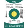 Exacompta fișe A7 liniate 100 buc. galben 74x105mm 205g/m²