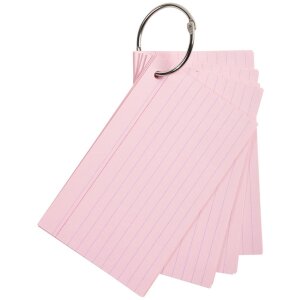 Exacompta 50 Flashcards mit Ring liniert DIN A7