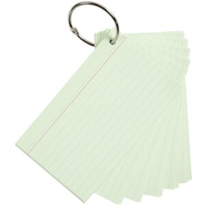 Exacompta 50 cartonașe flash cu inel, liniate A7