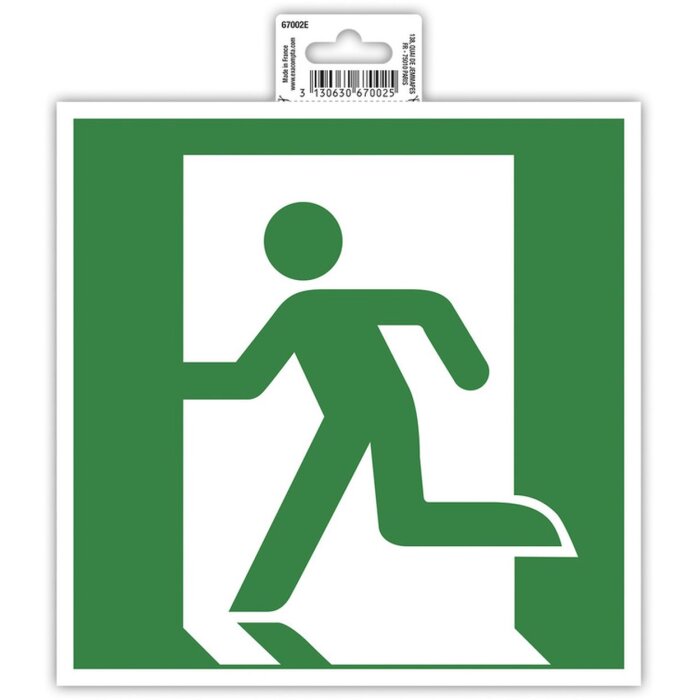 Etichetă adezivă de evacuare stânga 20 cm