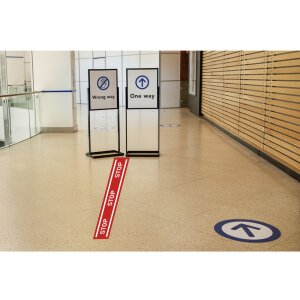 Exacompta Klebeschild Stoppband 100 cm rot