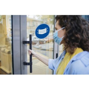 Exacompta Klebeschild Maskenpflicht 20 cm