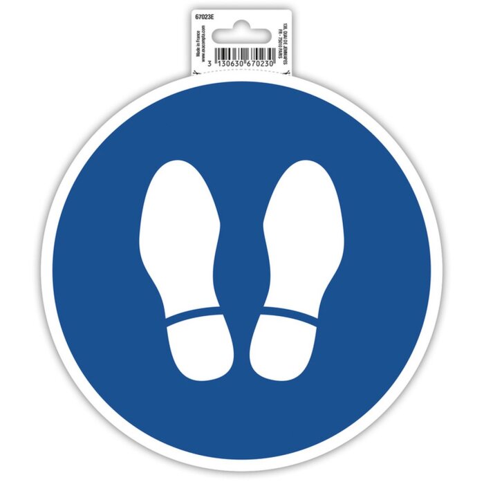 Etichetă adhesivă „Halt” 20 cm – pentru zone importante