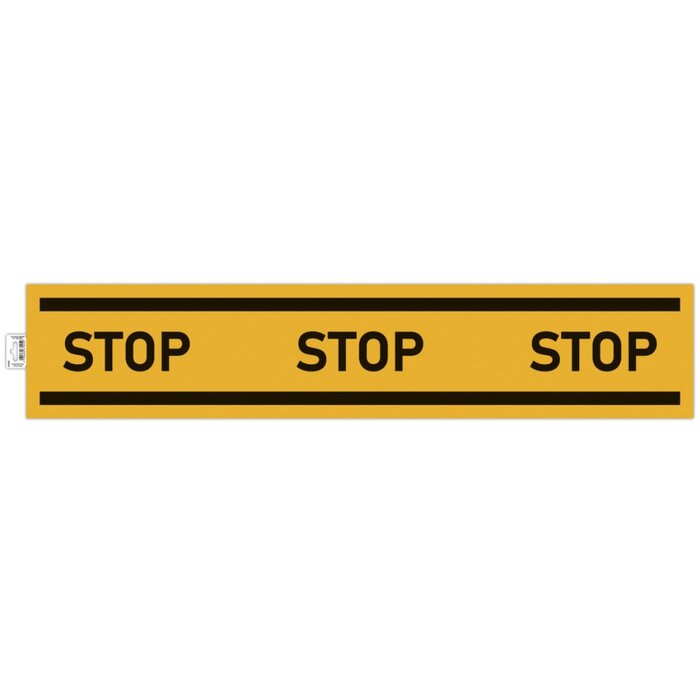 Sticlă autoadezivă „STOP” galbenă 100 cm, rutschfest, pentru montare rapidă