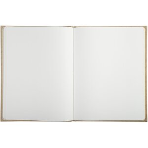 Carte de oaspeți Kraft 27x22 cm cu ornamente aurii