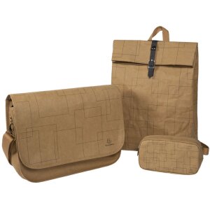 Tasă din hârtie cu efect piele Eterneco – maro, motive geometrice