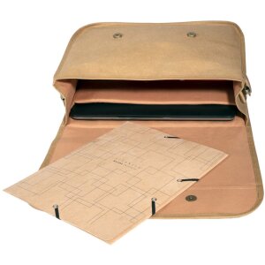 Tasă din hârtie cu efect piele Eterneco – maro, motive geometrice