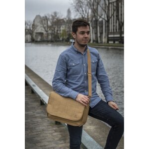 Tasă din hârtie cu efect piele Eterneco – maro, motive geometrice