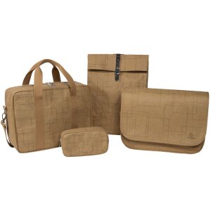 Tasă din hârtie cu efect piele Eterneco – maro, motive geometrice