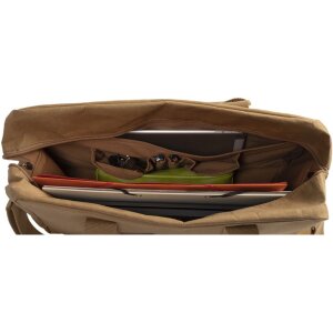 Geantă Exacompta 39x29x15cm, din carton cu efect piele, serie Eterneco maro cu motive geometrice