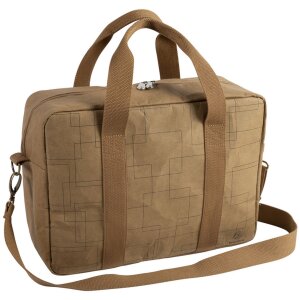 Geantă Exacompta 39x29x15cm, din carton cu efect piele, serie Eterneco maro cu motive geometrice