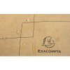 Geantă Exacompta 39x29x15cm, din carton cu efect piele, serie Eterneco maro cu motive geometrice