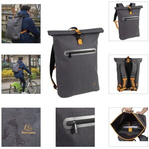 Exacompta rucsac impermeabil Exactive Young 33x49x14cm gri furtună