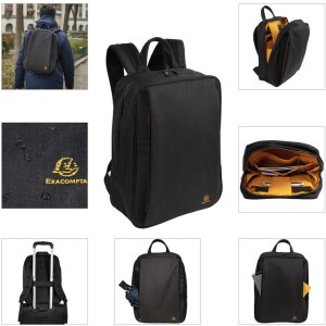 Rucsac Exacompta 29,5x39,5x15 cm Exactive Smart Negru