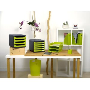 Exacompta Schubladenbox Big Box 4 offene Schubladen Iderama Anisgrün