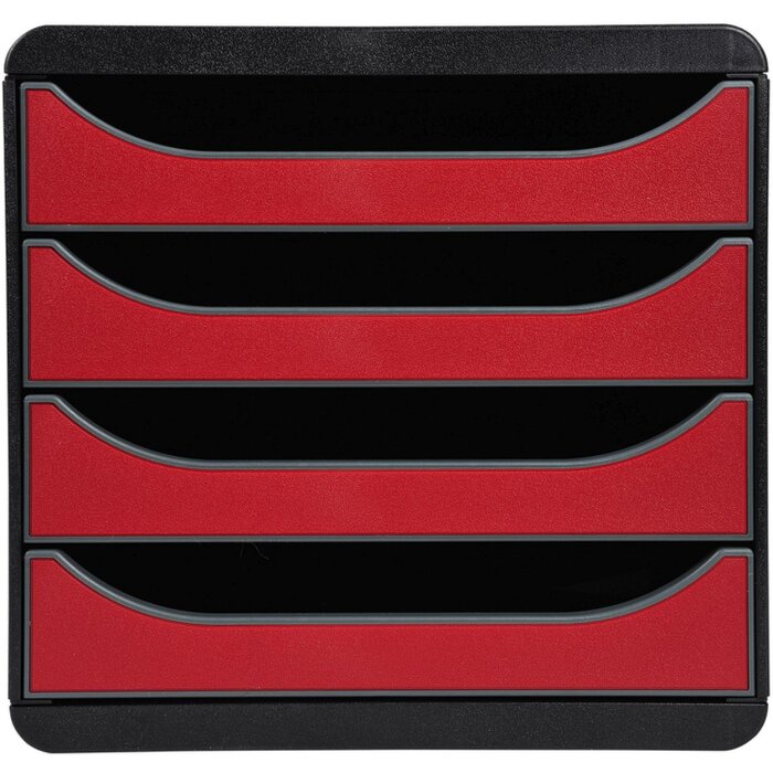 Boxă pentru dosare Exacompta Big Box 4 dosare deschise Iderama Carminroșu