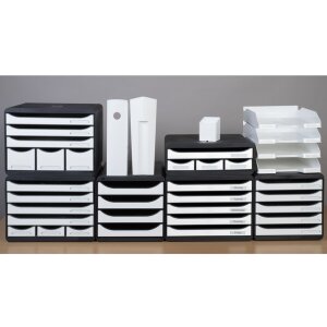 Exacompta Cutie cu sertare Big Box Plus 4 sertare deschise Alb Lucios