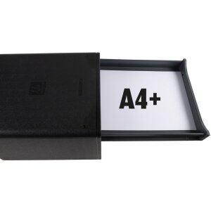 Exacompta Big Box Plus, cutie cu 4 sertare deschise, negru lucios