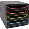 Exacompta Schubladenbox Big Box Plus Black Office Schwarz-Harlekin