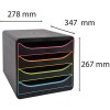 Exacompta Schubladenbox Big Box Plus Black Office Schwarz-Harlekin
