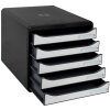 Exacompta Schubladenbox Big Box Plus 5 offene Schubladen Glossy Weiß glossy
