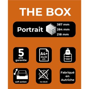 Boxă de sertare Exacompta THE BOX – 5 sertare închise, gri deschis, pentru birou