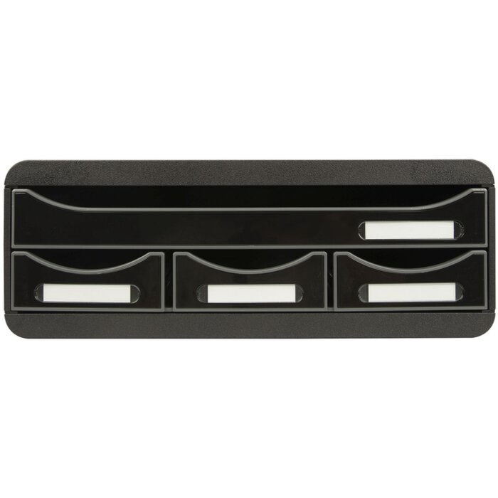 Exacompta TOOLBOX Modul de arhivare cu 4 sertare Negru lucios
