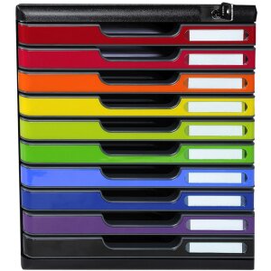 Exacompta Schubladenbox MODULO A4 10 abschließbare...