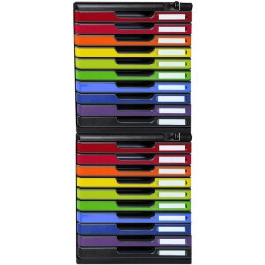 Exacompta Schubladenbox MODULO A4 10 abschließbare...