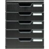 Boxă pentru fișiere Exacompta MODULO A4, 5 sertare închise, neagră