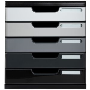 Exacompta Schubladenbox MODULO DIN A4 grau 5 Schubladen...
