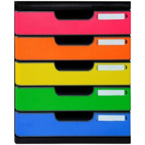 Exacompta 301798D Schubladenbox MODULO A4 5 geschlossene...