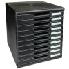 Boxă de dosare Exacompta MODULO A4, 10 dosare închise, neagră