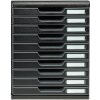 Boxă de dosare Exacompta MODULO A4, 10 dosare închise, neagră
