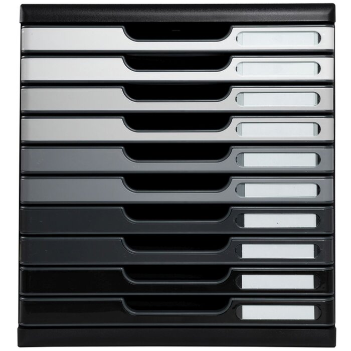 Exacompta Schubladenbox MODULO A4 10 Schubladen Grau