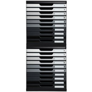 Exacompta Schubladenbox MODULO A4 10 Schubladen Grau